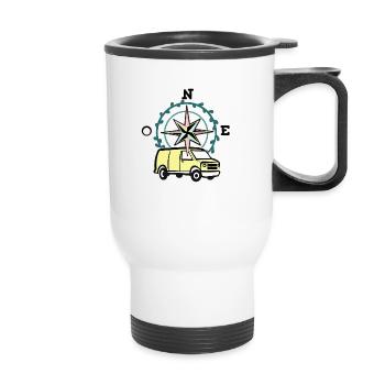 VAN LIFE VANLIFER NOMADS - Thermal mug with handle - white - Front