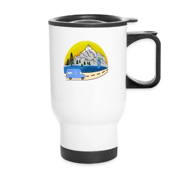VAN LIFE VANLIFER NOMADS - Thermal mug with handle - white - Front