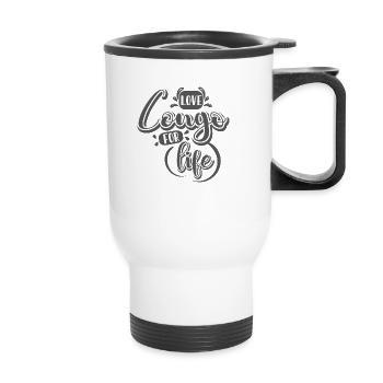 Love Congo For Life - Tasse isotherme avec poignée - blanc - Devant