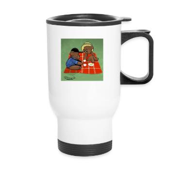 Tea party des ours en peluche 🧸 - Tasse isotherme avec poignée - blanc - Devant