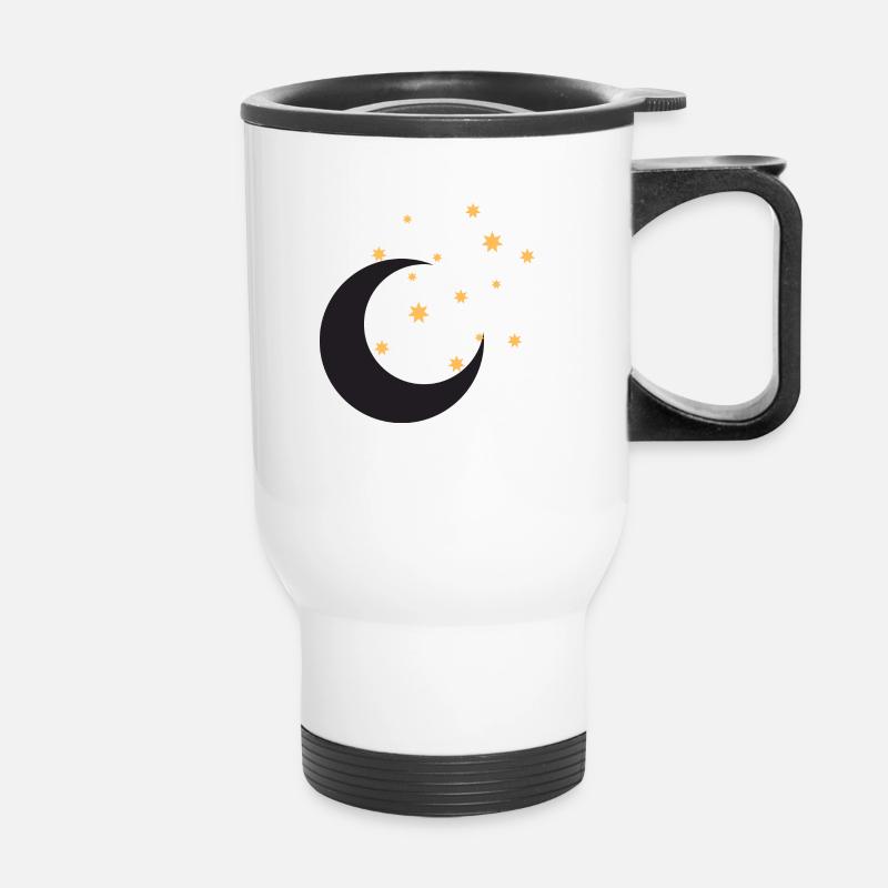 moon and stars for sleeping - Thermal mug with handle - white