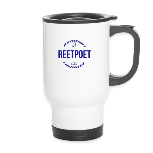 ReetPoet To Go | Logo Blau - Thermobecher mit Tragegriff