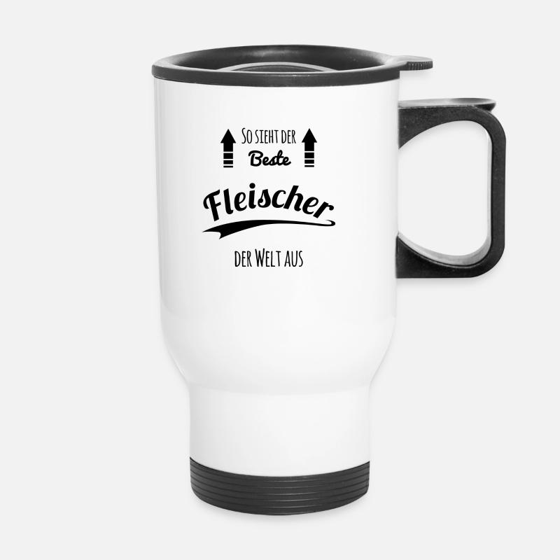 Fleischer - Thermobecher mit Tragegriff - Weiß