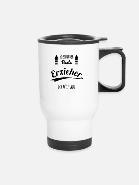Erzieher - Thermobecher mit Tragegriff - Weiß