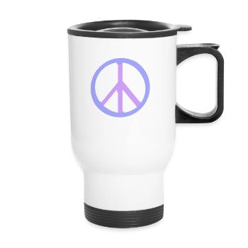 Peace Frieden Design - Thermobecher mit Tragegriff - Weiß - Vorne
