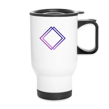 Logo purple without text - Thermal mug with handle - white - Front