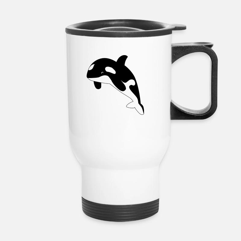 Orque / Épaulard - Tasse isotherme avec poignée - blanc