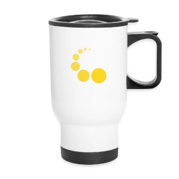 CIRCIRCLE YELLOW - Thermal mug with handle - white - Front