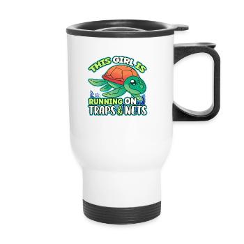 This Girl Is Running On Traps & Nets Future - Thermal mug with handle - white - Front