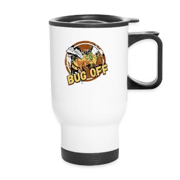 Bug Off Pest Control Exterminator Design for a - Thermal mug with handle - white - Front