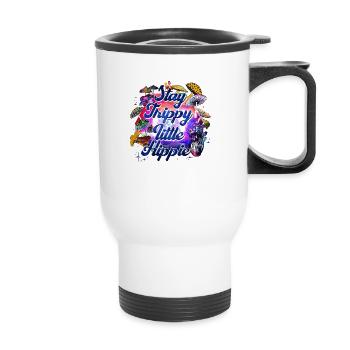 Stay Thippy little Hippie - Thermobecher mit Tragegriff - Weiß - Vorne