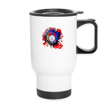 Morning Wake Up Alarm - Thermal mug with handle - white - Front