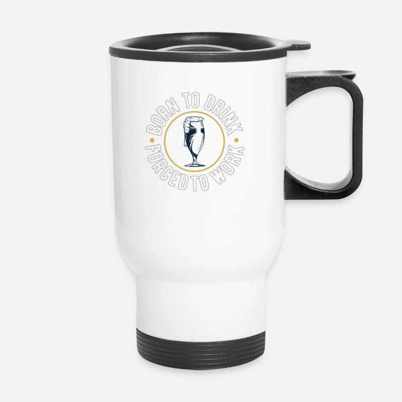 Bière - Tasse isotherme avec poignée - blanc