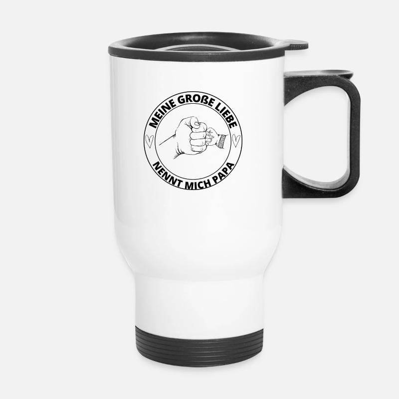 Papa Kind Liebe - Thermobecher mit Tragegriff - Weiß