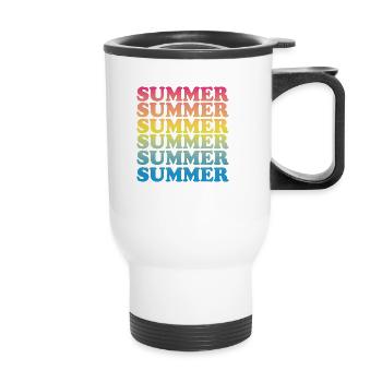 Summer - Thermobecher mit Tragegriff - Weiß - Vorne