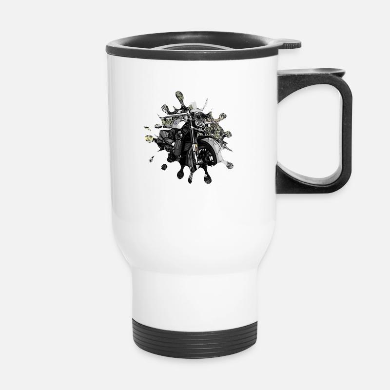 Motorcycle splash SW - Thermal mug with handle - white