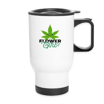 Flower Girl - Thermal mug with handle - white - Front