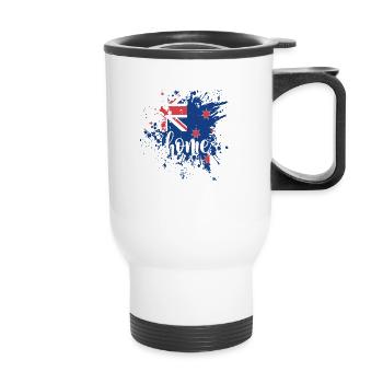 New Zealand home - Thermobecher mit Tragegriff - Weiß - Vorne