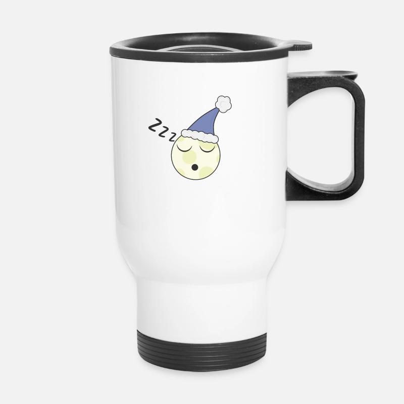 Sleeping Moon - Tasse isotherme avec poignée - blanc