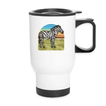 Zebra - Thermobecher mit Tragegriff - Weiß - Vorne