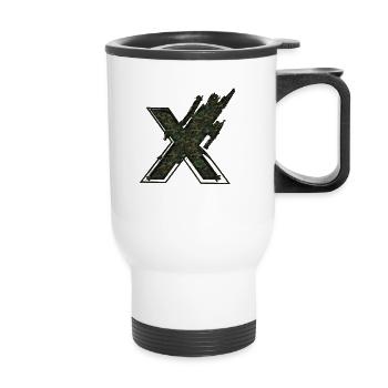 Forme de symbole typographie lettre Alphabet X - Tasse isotherme avec poignée - blanc - Devant