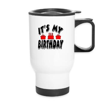 Birthday - Thermal mug with handle - white - Front
