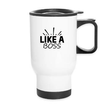 Comme un patron - Tasse isotherme avec poignée - blanc - Devant