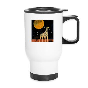Girafe la nuit - Tasse isotherme avec poignée - blanc - Devant