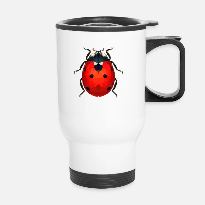 Ladybug - Thermal mug with handle - white