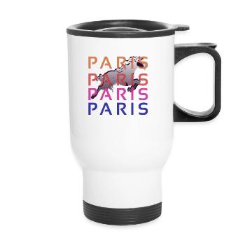 Paris - Thermobecher mit Tragegriff - Weiß - Vorne