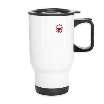 Symbol of solidarity with Poland - Thermal mug with handle - white - Front