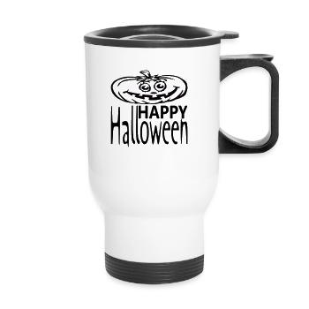 Happy Halloween - Thermobecher mit Tragegriff - Weiß - Vorne