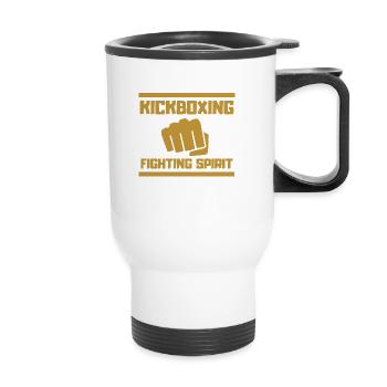 KICKBOXING FIGHTER - Tasse isotherme avec poignée - blanc - Devant