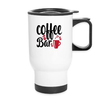 Coffee Bar - Thermal mug with handle - white - Front