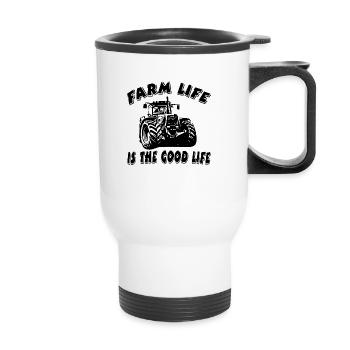 Farm - Thermal mug with handle - white - Front