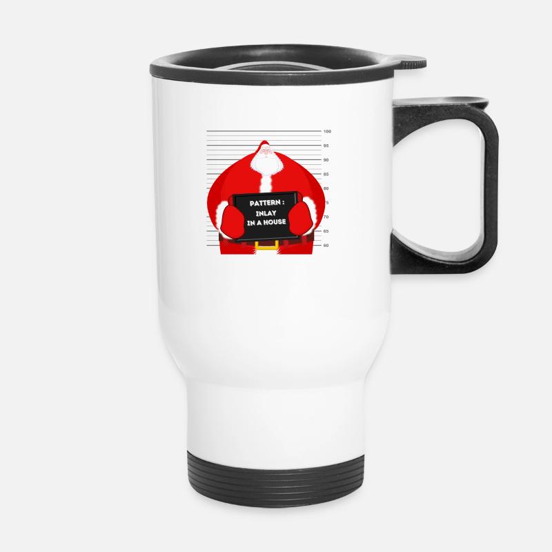 Der Weihnachtsmann ist ein Schläger - Thermobecher mit Tragegriff - Weiß