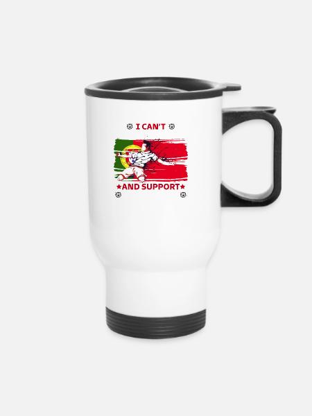 keep calm and support Portugal - Thermal mug with handle - white