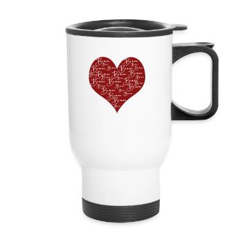Be mine red - Thermal mug with handle - white - Front