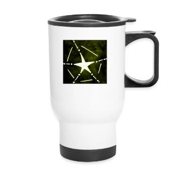 YELLOW RESURRECTION STAR - Thermal mug with handle - white - Front