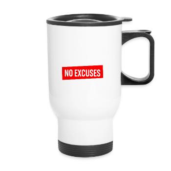 No Fear No Limits No Excuses - Thermobecher mit Tragegriff - Weiß - Vorne