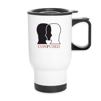 CONFUSION - Thermal mug with handle - white - Front