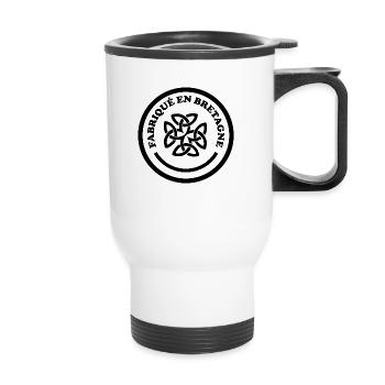 fabrique en bretagne - Tasse isotherme avec poignée - blanc - Devant