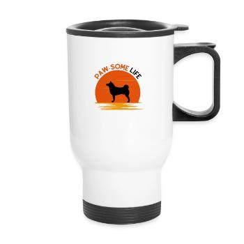 paw some life - Tasse isotherme avec poignée - blanc - Devant