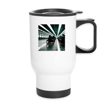 Airport Hall - Thermal mug with handle - white - Front