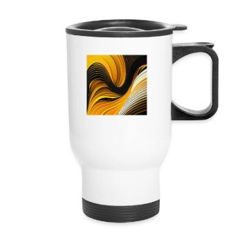Everything is out of waves 6 - Thermal mug with handle - white - Front