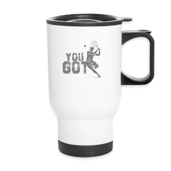 sport - Tasse isotherme avec poignée - blanc - Devant