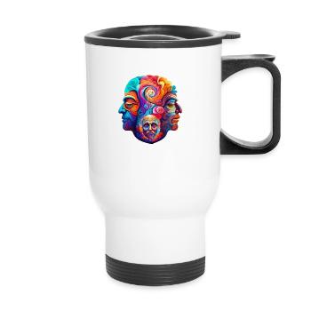 Psychedelic Art 1.0 - Thermal mug with handle - white - Front