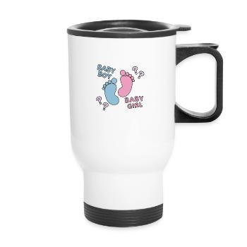 Gender Reveal - Thermal mug with handle - white - Front