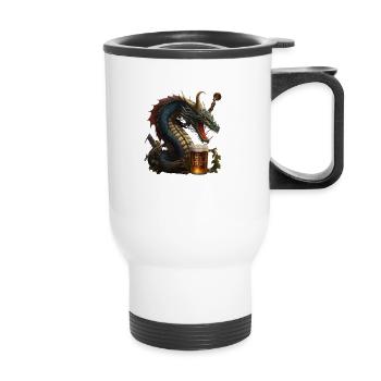 Special beer lover: Chinese dragon - Thermal mug with handle - white - Front