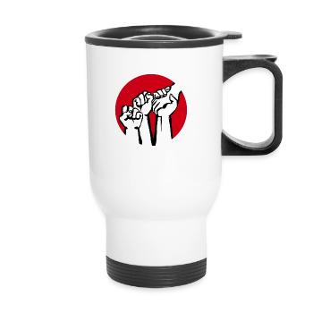 Fists1b - Thermal mug with handle - white - Front